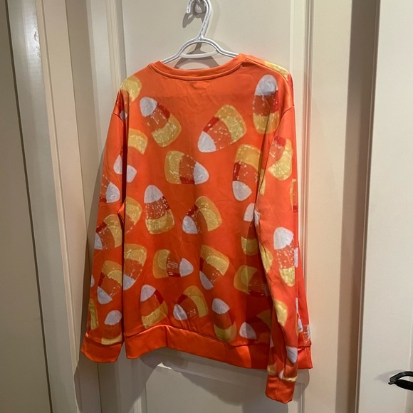 Candy Corn XL Halloween Sweater Top Shirt NWOTs - Picture 3 of 4